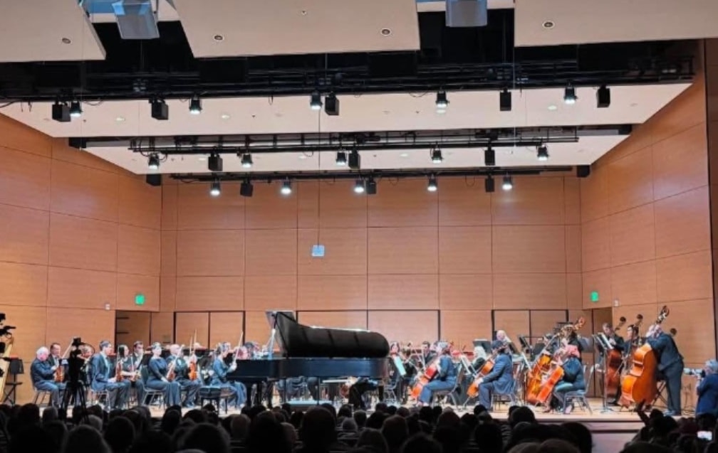 School band performing on stage